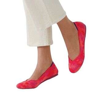 Rothy's Red Camo Loafers Slip-On Flat Shoes